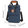 thumbnail image 7 of Wine Cooler Bag, Insulated Travel Bag, Portable Picnic Bag, Thick Padded Heat Insulation, Leakproof Waterproof Shockproof Fabric, for Outdoor Camping Beach Travel Beverage Wine Bottle Storage Gift, 7 of 7