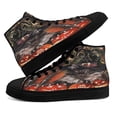 thumbnail image 4 of Black Cat Halloween High Top Canvas Shoes Sneakers Black Size 11.5, 4 of 7