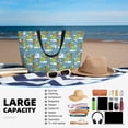 thumbnail image 5 of Honeii Dino Christmas Adventure Snowy Blue for Tote Bag with Adjustable Strap,Beach Bag, Waterproof Sandproof Beach Tote Bag, Large Capacity Foldable Beach Bags, 5 of 7