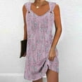 thumbnail image 2 of Dresses for Women 2024 Plus Size Comfort Printed Sleeveless V-Neck Dress, 2 of 5