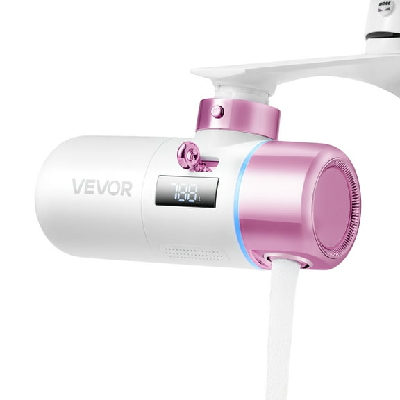 VEVOR Skincare Water Filter, Faucet Mount Water Filters with Micro-nano Bubble for Skin, Sink Tap Purifier, Removes Chlorine with 1 Filter, for Kitchen and Bathroom Faucets, Pink