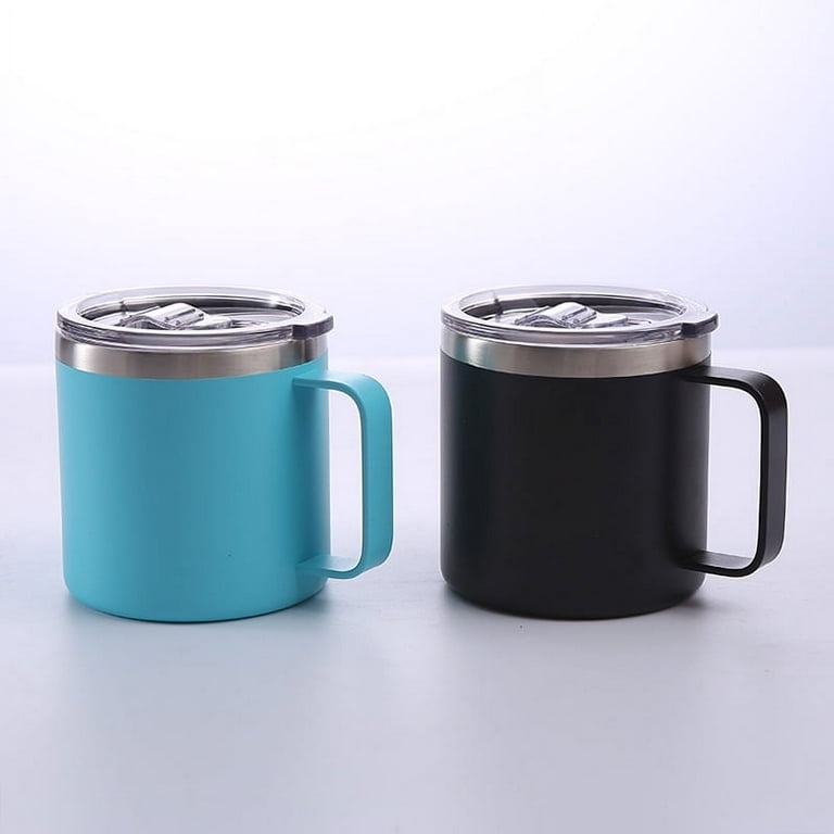 14 Oz Coffee Mug Vacuum Insulated Camping Mug with Lid Double Wall  Stainless Steel Travel Tumbler Cup Coffee Thermos - AliExpress