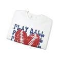 thumbnail image 3 of Play Ball Baseball Heart Sweatshirt, Distressed Vintage Baseball Shirt Gift, 3 of 7