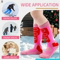thumbnail image 4 of Kid's Ski Socks, 2 Pairs Long Thick Ski Socks with Featuring Snowman and Sunrise Patterns, Suitable for Boys' and Girls' Aged 3-12 Year, 4 of 7