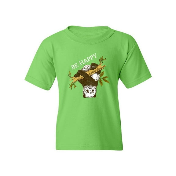 Be Happy Panda T-Shirt Juniors -Image by Shutterstock, Medium