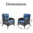 thumbnail image 6 of POCASSY Wicker Rattan Patio Chairs Outdoor Lounge Chairs for Outside Porch - Set of 2, Blue, 6 of 6