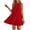 QZ1_Red, variant on Eiyaclvo Women's Summer Dresses Sleeveless Round Neck Flowy Mini Dress Solid Loose Short Ruffle Pleated Babydoll Dress