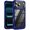 Blue, variant on For Apple iPhone 18 Pro Ultimate CaseX Transparent Hybrid Case with Metal Buttons And Camera Edges - Black