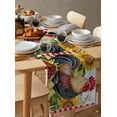 thumbnail image 6 of Vintage Rooster Table Runner 72 Inches, Sunflower Plaid Pastoral Animals Bed Runner Dresser Scarves Tabletop for Indoor Outdoor Parties/Ceremony/Banquet, 16" x 72", 6 of 8