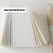 Square Note Pad - Extra Thick 400 Sheets Tearable Blank Memo Pad, Small Khaki & White Notepad for Office Notes, Meeting Shorthand, Drafts, Lists, 3.15 x 3.15 in