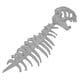 thumbnail image 2 of Disfraz de esqueleto de dinosaurio 3D para Halloween, regalo realista para espectáculos y fiestas. Gris 100 cm, 2 of 9
