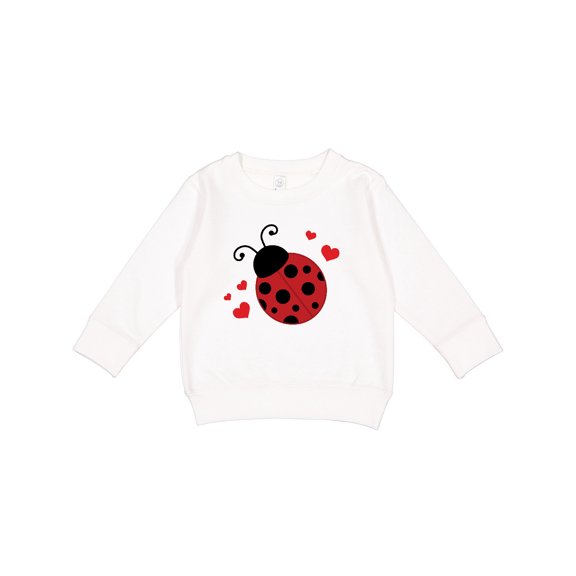 Inktastic Lady Bug and Hearts Toddler Sweatshirt