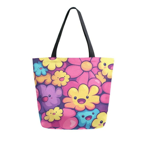 DIXRUYEE Tote Bag Women Weekender Travel Bag Shoulder Handbag Vibrant Tulip Symphony Printed