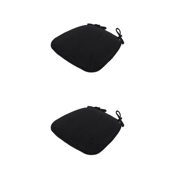 Billuyoard Almohadilla inferior antideslizante para silla - Alta resiliencia No deformable Fijada a sillas Esponja de alta densidad extra largo Negro (43x41x35cm) 2Conjunto