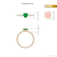 thumbnail image 4 of ANGARA Natural 3-Prong-Set Heart Emerald Ring With Diamond Accents in 14K Rose Gold for Women (Size-5mm) | May Birthstone, Birthday, Anniversary, Jewelry Gift for Women | Natural Emerald Ring, 4 of 8