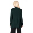 thumbnail image 3 of MOA COLLECTION Women's Solid Casual Lightweight Long Sleeve Loose Fit Knit Sweater Cardigan/Made in USA, 3 of 4
