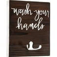 thumbnail image 3 of Primitives by Kathy Set of 2 Towel Hook Boards - Don't Be Gross, Wash Your Hands - Wood and Metal, 6 x 7 x .5-Inches, 3 of 3