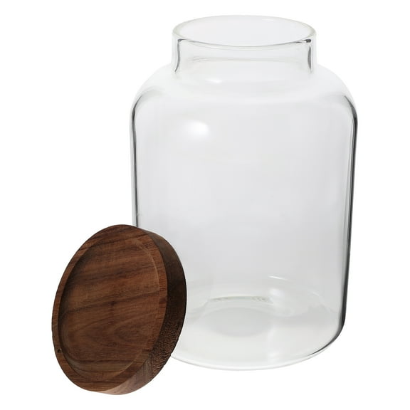 jojofuny Brewing Wine Bottle Glass Wide Mouth Food Preservation 1Pack 2L