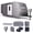 Gray 20-22 Feet, variant on Kojooin 20-22 Ft Rv Cover, Camping Trailer Cover, with Uv Protection, Windproof Straps, Uv and Waterproof Protection, Includes Tire Cover, Jack Cover and Adhesive Patch