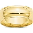 thumbnail image 1 of 10K Yellow Gold 10Ky 8mm Half Round With Edge Band Size 12.5 Made In United States 1hre080-12.5, 1 of 5