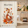 thumbnail image 2 of Erosebridal Goose Shower Curtain 72Wx78L for Boys Girls, Autumn Leaves Waterproof Bath Curtain, 2 of 5