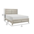 thumbnail image 5 of Quin California King Bed- Faux Wood Grains- Defined Accent Lines- Brown, 5 of 6