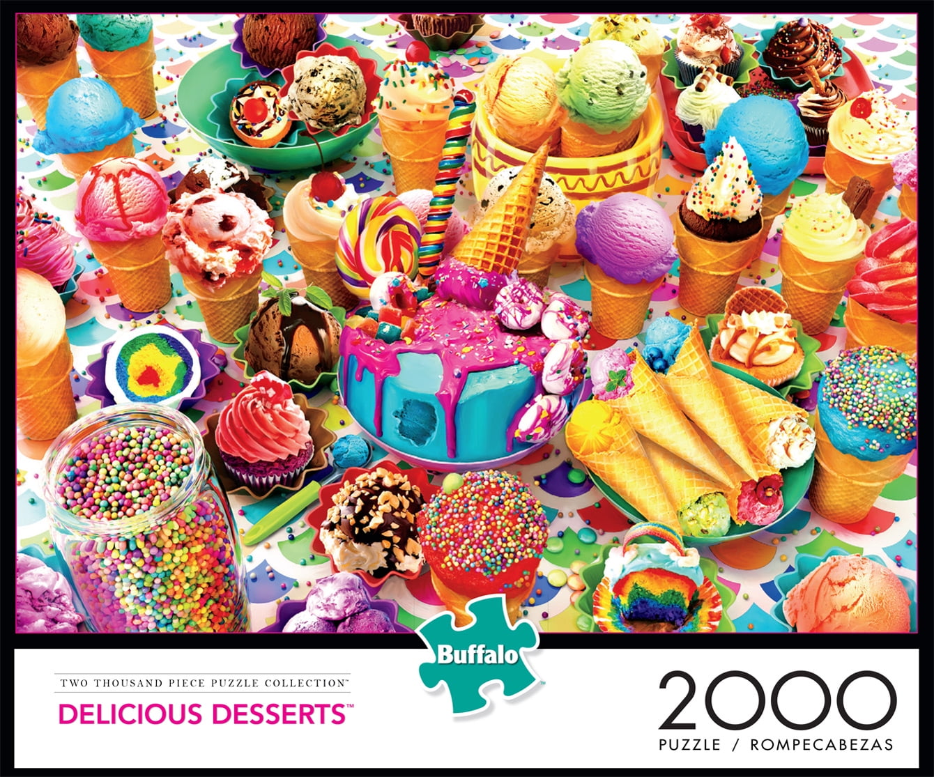 Details about   Delicious Desserts 2000 P Puzzle New Buffalo Games Lena S 