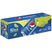 Pepsi Cola Lime Soda Pop, 12 fl oz 12 Pack Cans