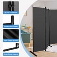 thumbnail image 2 of 6 Panel Folding Privacy Screen 9ft Wide, 6ft Tall Partition Room Divider Portable Office Walls Dividers Room Separator, Grey, 2 of 4