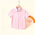 thumbnail image 4 of jobturf Boys Short Sleeve Dress Shirts Classic Button Down Shirt for Kids Formal Wear School Uniform Cotton Summer Tops Size 1-17 Years, 4 of 9