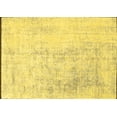 thumbnail image 1 of Ahgly Company Indoor Rectangle Solid Yellow Modern Area Rugs, 5' x 8', 1 of 4