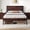 Vingtage Brown, variant on Fluest Queen Size Bed Frame with Headboard and Footboard,Metal Support,No Box Spring Needed, Rustic Brown