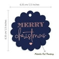thumbnail image 6 of Inkdotpot Merry Christmas Bottle Tag Real Rose Gold Foil Favor Hang Tags 50 Pack, 6 of 7