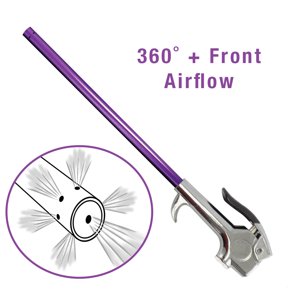 BlowBack Gun, Blind Hole Air Blow Gun, Anodized Aluminum with 1/4" NPT Air Compressor Accessory - Innovative Products of America #8058