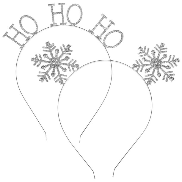 2 piezas exquisitas adornos de la banda de nieve del copo de nieve de los copos de Navidad Hoops.