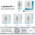 thumbnail image 2 of Bathroom Shower Curtain Waterproof Plastic Shower Curtain Premium PEVA Non-Toxic with Rust Proof Grommets Frosted 8G Bathroom Accessories 72x72, 2 of 4