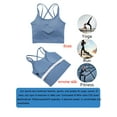 thumbnail image 6 of 2PCS Padded Sports Bra Athletic Tank Tops Bustier Bra Yoga Crop Cami Sleeveless Leopard Printed Sexy Crop Top Scoop Neck Camisole, 6 of 8