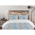 thumbnail image 5 of Ambesonne Leaf Print Down Alternative Quilt Comforter, Painting Look Branches, Full, Teal Eggshell Dark Violet, 5 of 5