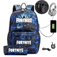 thumbnail image 3 of Jeu FORTNITE Sac à dos pour garçons filles 3D USB charge étudiant Sac de voyage Sac à dos pour ordinateur portable, 3 of 5