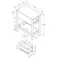 thumbnail image 2 of Monarch Specialties Accent Table, End, Side Table, 2 Tier, Narrow, Bedroom, Lamp, Storage Drawer, Grey Veneer, Transitional, 2 of 3