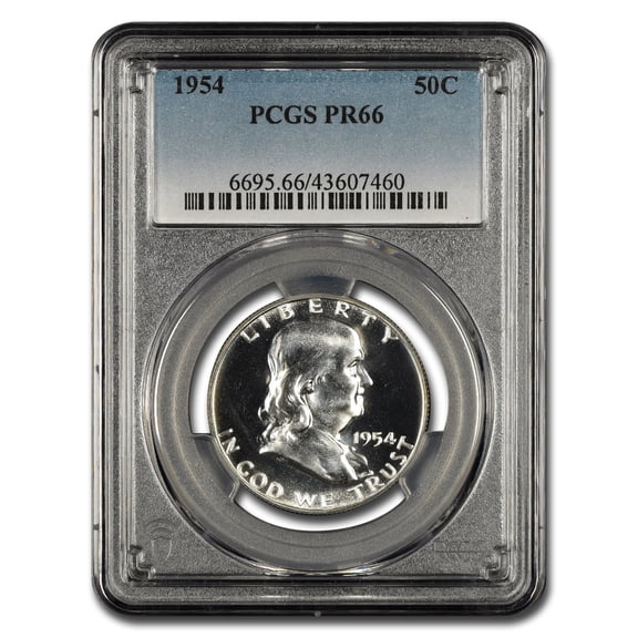1954 Franklin Half Dollar PR-66 PCGS