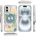thumbnail image 6 of XPM for Samsung Galaxy S23 Ultra Phone Case, Pattern Design Hybrid with Invisible Ring Stand & Magnetic Back, Shockproof Protective Grip Cover for Galaxy S23 Ultra (Summer Blossom Flowers), 6 of 8