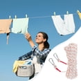 thumbnail image 2 of Ofertas Únicas 1 Pc Cuerda Trenzada para Ropa Exterior Doble Gancho Cuerda de Nylon Trenzada 20m Rojo Blanco, 2 of 5