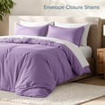 thumbnail image 6 of Bare Home Luxury Duvet Cover and Sham Set - Premium 1800 Collection - Ultra-Soft - King, Lavender, 3-Pieces, 6 of 10