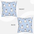 thumbnail image 4 of Housses de Coussin Décoratives en Velours Lot de 2, Housse de Coussin Carrée Douce avec Fermeture Éclair Invisible Impression Animal Cute Rabbits, 20"x20 Pouces, 4 of 6