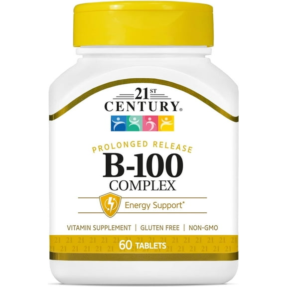 21st Century B-100 Complex, Prolonged Release, 60 Tablets