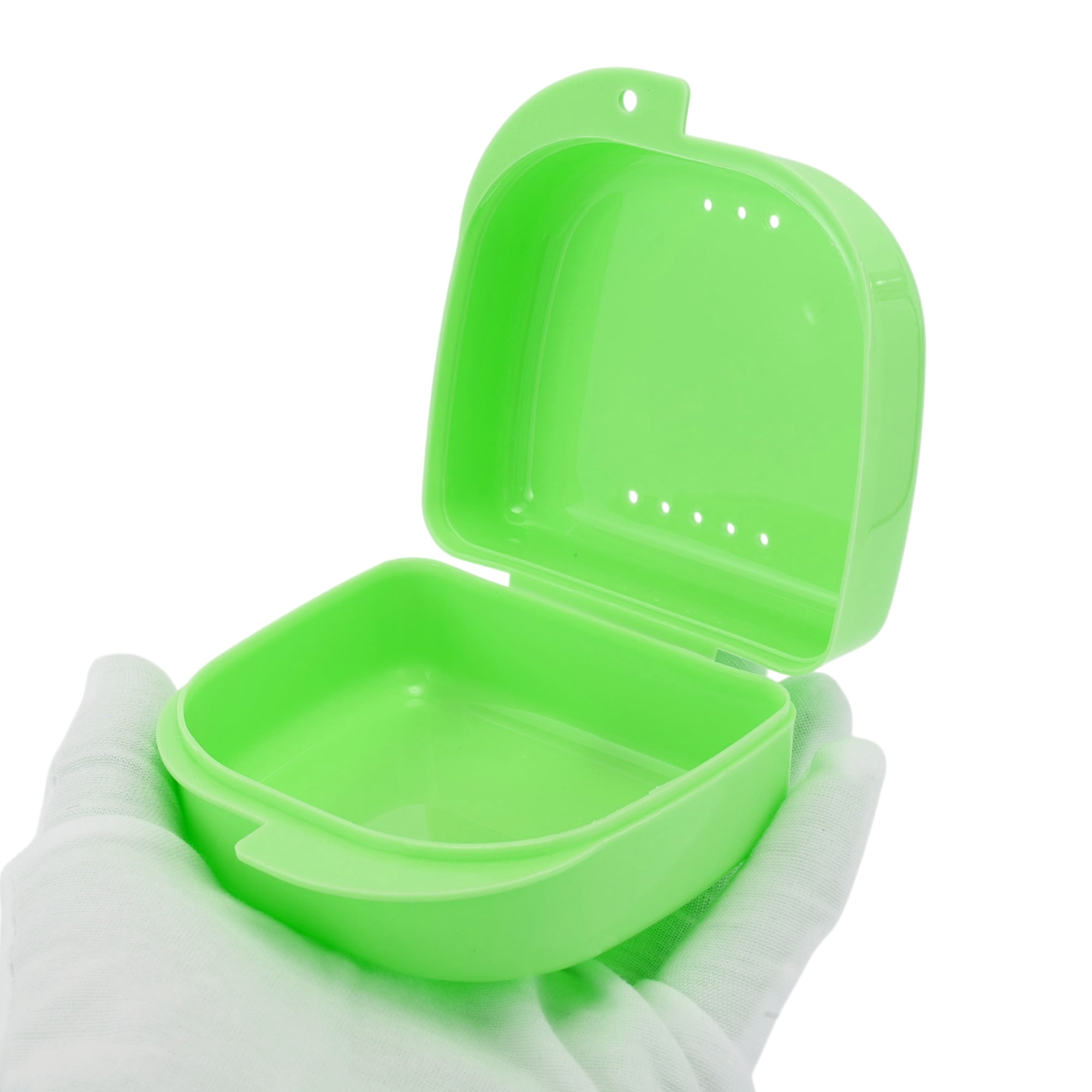 Unique Bargains Strapless Hole Portable Retainer Case Braces Box 1 Pc Cyan