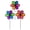 10-inch Neon Fusion (3-PC), variant on In the Breeze 2736 — 10-inch Neon Fusion Garden Spinner — 6-Petal Flower Wind Spinner 10" W x 21" H