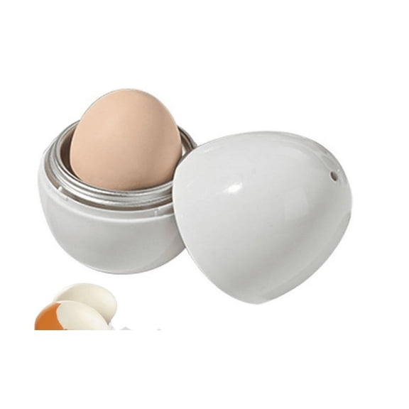 Clearance Under $2.04! 1 Pack Microwave Egg Cooker, Fast Boiled Egg Maker for Healthy Breakfast (White, One Size)