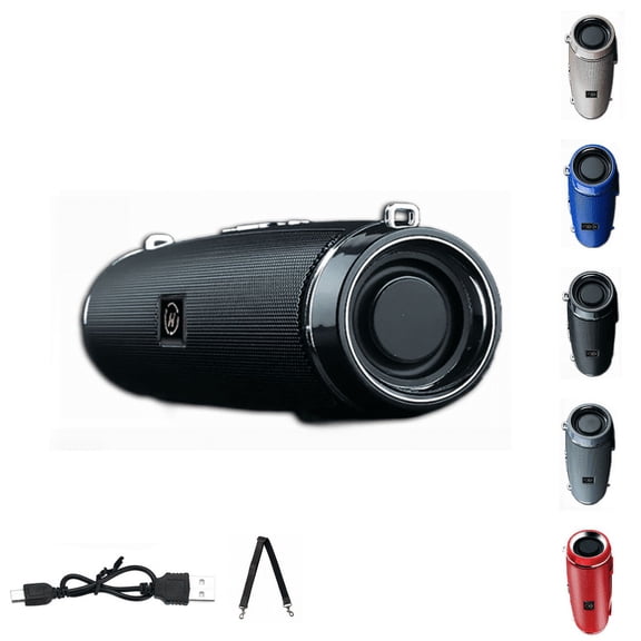 The Perfect Part Portable Wireless Bluetooth Speakers with Charging Cable-Black